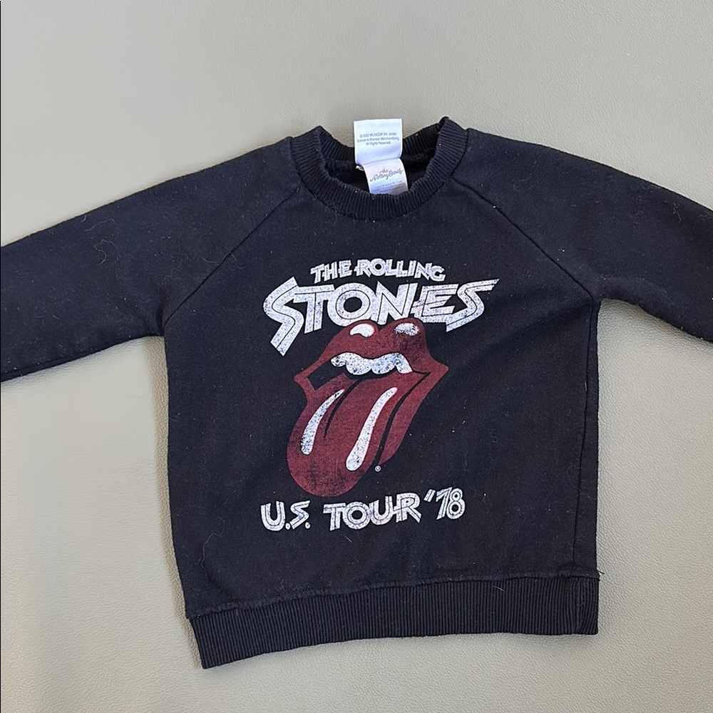 Kids Black Rolling Stones Tour Shirt
